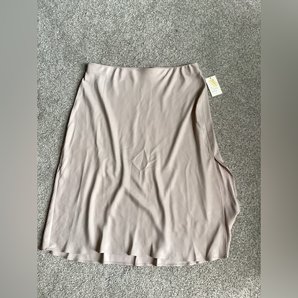 A New Day Silver Cream Midi Slip Skirt - Picture 1 of 2